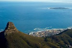 Robbin Island view from Table Mountain